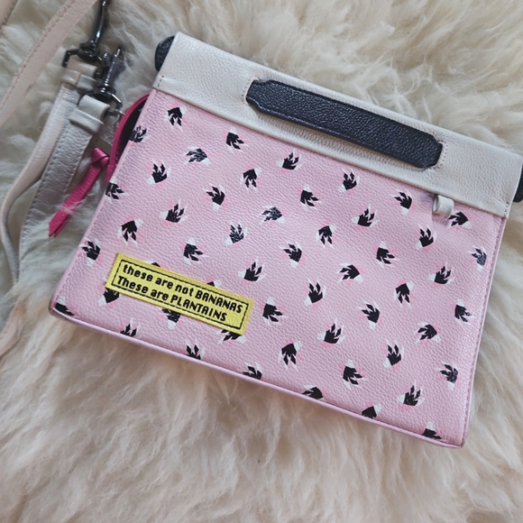 Min & Mon Handbags - Min & Mon Pink and Black Crossbody Bag